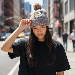 RIPNDIP Teddy Fresh x Beanie Pom Pom Hat Pastel Rainbow Knit Lord Nermal